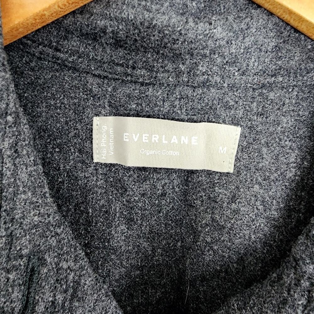 NEW Everlane Gray Flannel Oversized Organic Cotton Shacket Lightweight Jacket - Picture 10 of 15